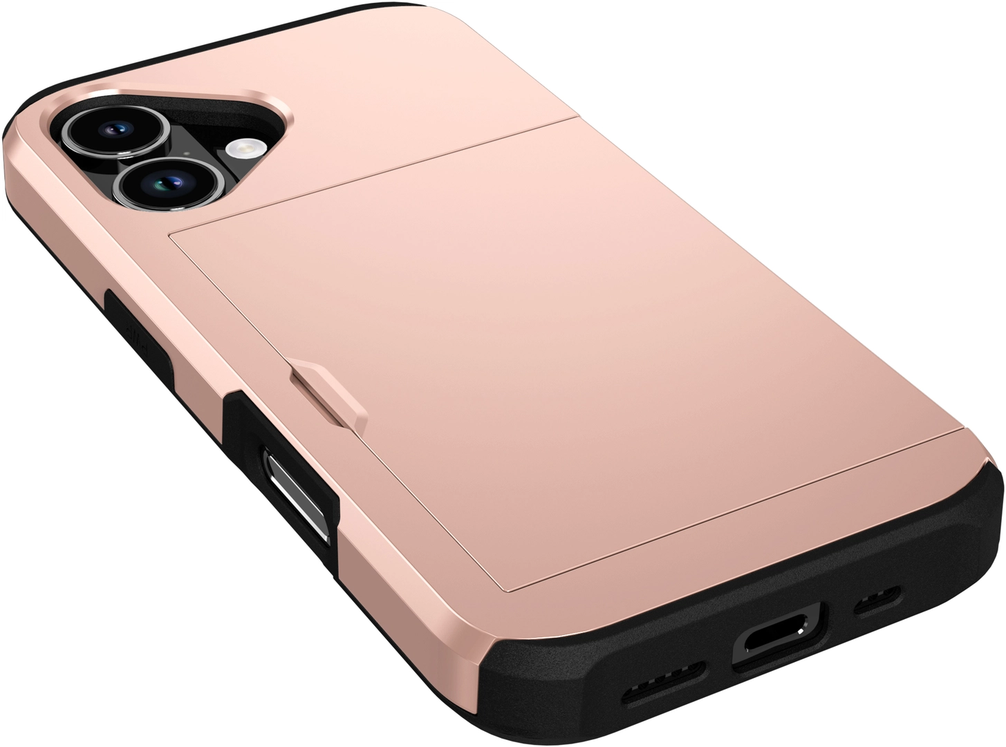 Apple iPhone 17 Hoesje met Slider Kaarthouder Back Cover Roze afbeelding 16