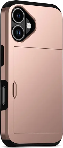 Apple iPhone 17 Hoesje met Slider Kaarthouder Back Cover Roze afbeelding 17