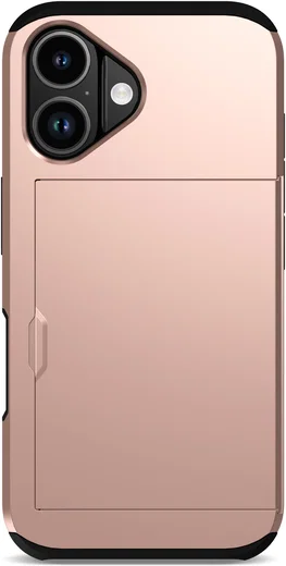 Apple iPhone 17 Hoesje met Slider Kaarthouder Back Cover Roze afbeelding 12