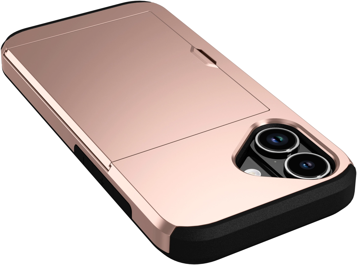 Apple iPhone 17 Hoesje met Slider Kaarthouder Back Cover Roze afbeelding 13
