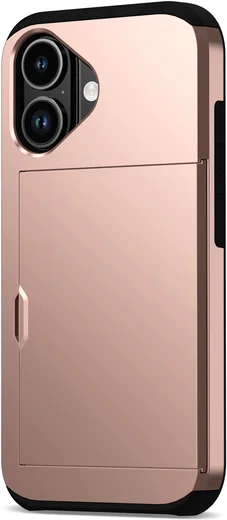 Apple iPhone 17 Hoesje met Slider Kaarthouder Back Cover Roze afbeelding 14