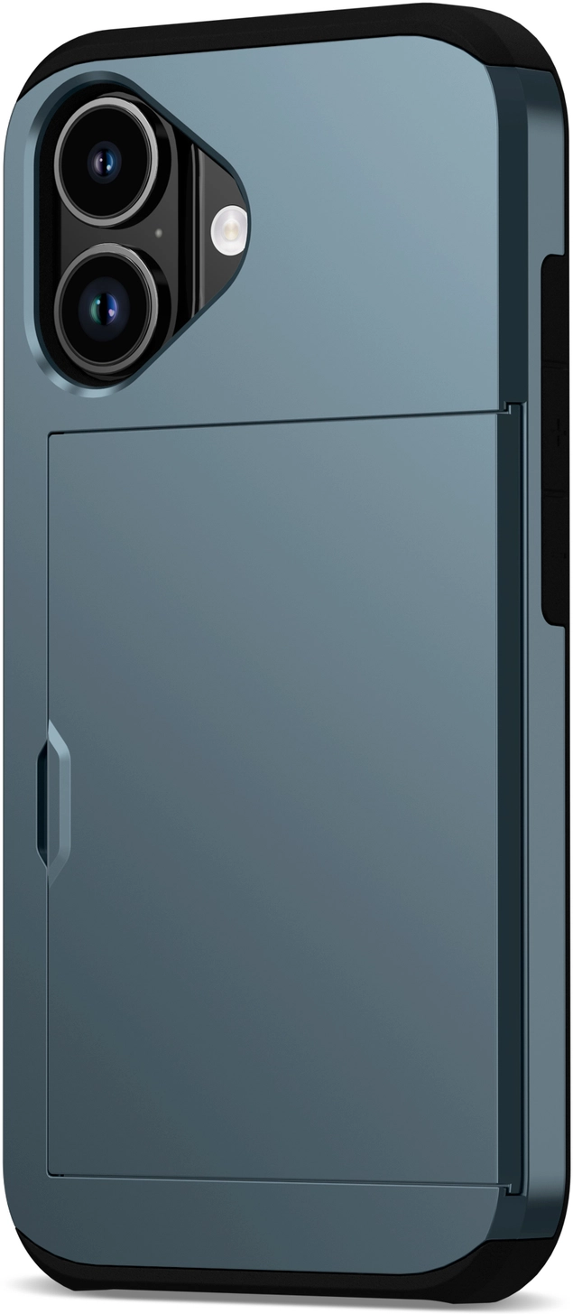 Apple iPhone 17 Hoesje met Slider Kaarthouder Back Cover Blauw afbeelding 14