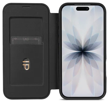 Apple iPhone 17 Hoesje met MagSafe Book Case Transparant Zwart