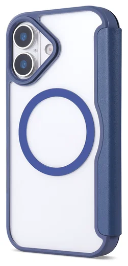 Apple iPhone 17 Hoesje met MagSafe Book Case Transparant Blauw afbeelding 8