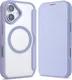 Apple iPhone 17 Hoesje met MagSafe Book Case Transparant Paars afbeelding 2