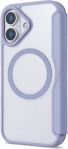Apple iPhone 17 Hoesje met MagSafe Book Case Transparant Paars afbeelding 8