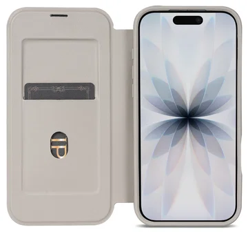 Apple iPhone 17 Hoesje met MagSafe Book Case Transparant Beige
