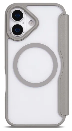 Apple iPhone 17 Hoesje met MagSafe Book Case Transparant Beige afbeelding 5