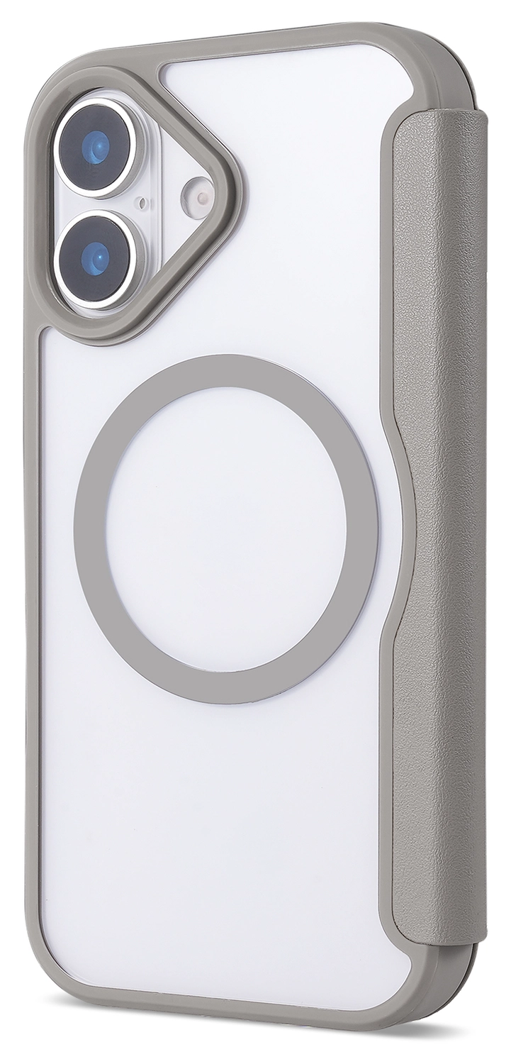 Apple iPhone 17 Hoesje met MagSafe Book Case Transparant Beige afbeelding 8
