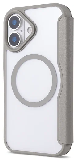 Apple iPhone 17 Hoesje met MagSafe Book Case Transparant Beige afbeelding 8