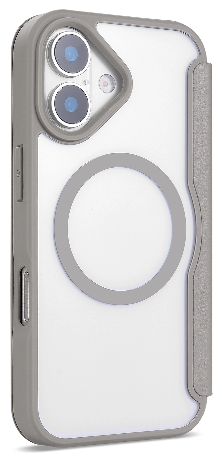 Apple iPhone 17 Hoesje met MagSafe Book Case Transparant Beige afbeelding 9