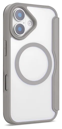 Apple iPhone 17 Hoesje met MagSafe Book Case Transparant Beige afbeelding 9