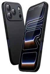 Apple iPhone 17 Pro Hoesje Dun TPU Back Cover Matte Zwart afbeelding