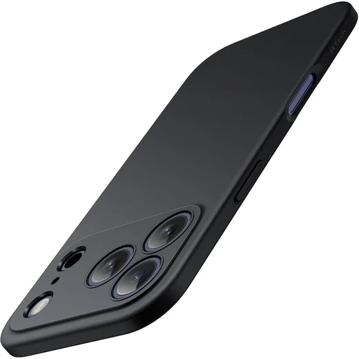 Apple iPhone 17 Pro Hoesje Dun TPU Back Cover Matte Zwart afbeelding 2