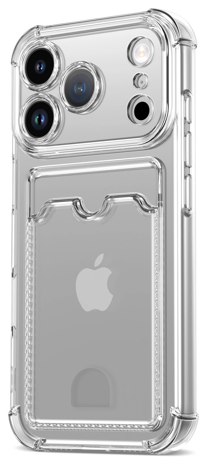 Apple iPhone 17 Pro Hoesje Dun TPU met Pasjeshouder Back Cover Transparant afbeelding 8