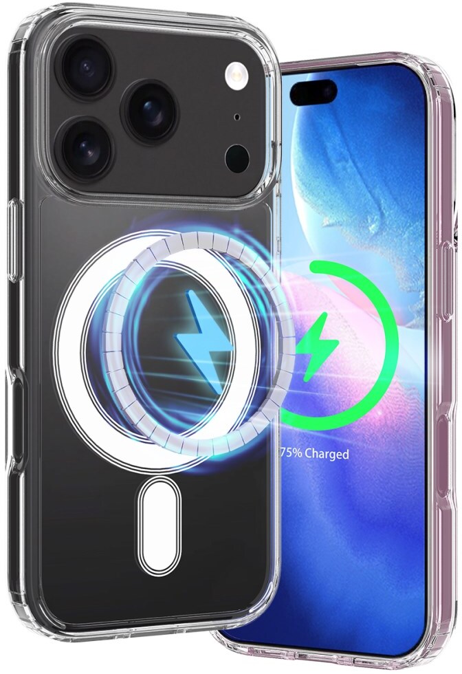 Apple iPhone 17 Pro Hoesje MagSafe Dun TPU Back Cover Transparant afbeelding 2