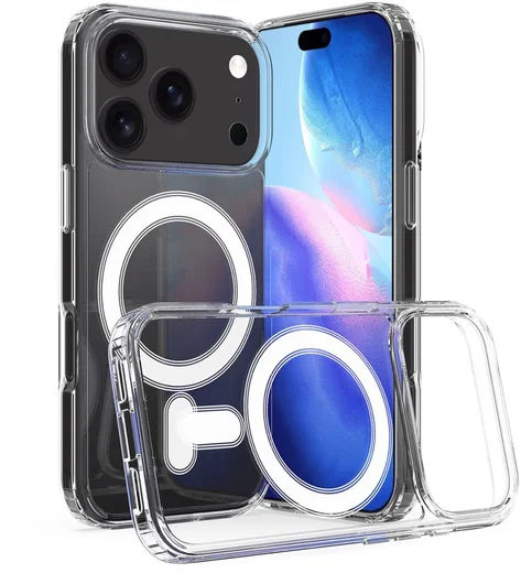 Apple iPhone 17 Pro Hoesje MagSafe Dun TPU Back Cover Transparant afbeelding 6
