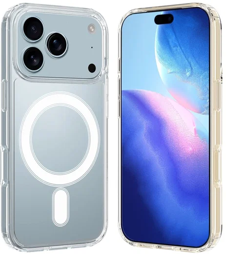 Apple iPhone 17 Pro Hoesje MagSafe Dun TPU Back Cover Transparant afbeelding 12