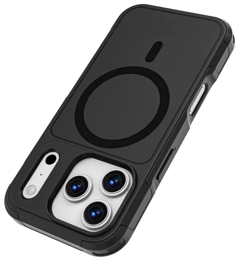 Apple iPhone 17 Pro Hoesje Dual-Layer Hybride Back Cover met MagSafe Zwart afbeelding 10