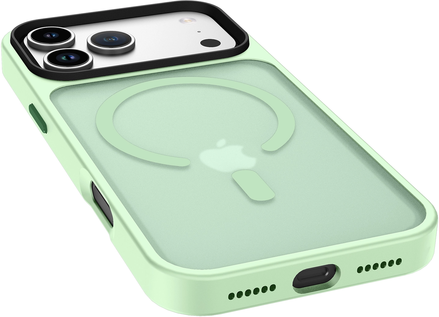 iPhone 17 Pro Hoesje met MagSafe Back Cover Matte Groen afbeelding 14