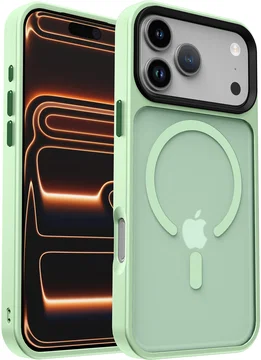 iPhone 17 Pro Hoesje met MagSafe Back Cover Matte Groen