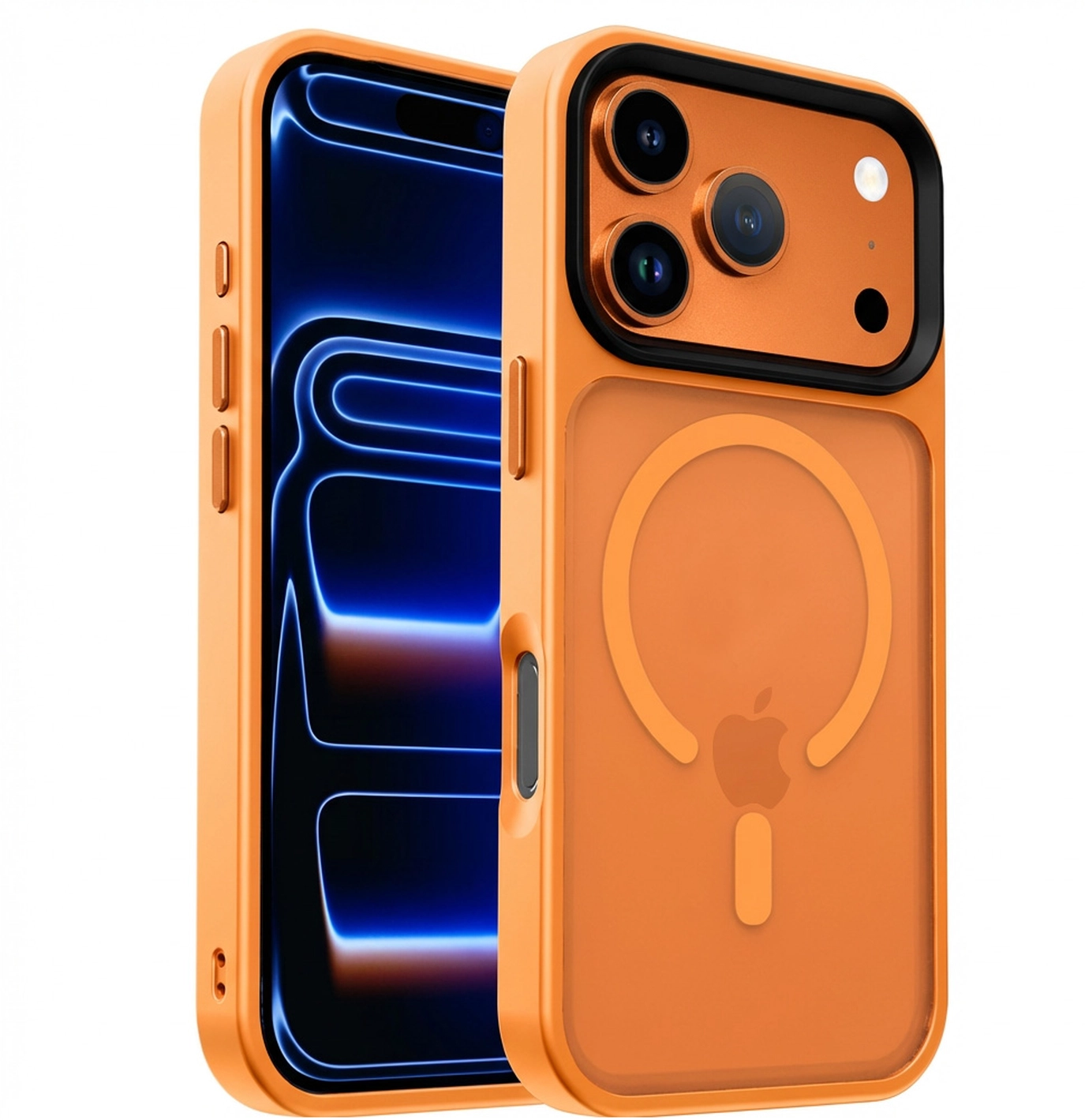 iPhone 17 Pro Hoesje met MagSafe Back Cover Matte Oranje afbeelding 1