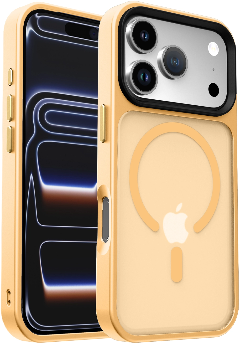 iPhone 17 Pro Hoesje met MagSafe Back Cover Matte Oranje afbeelding 20