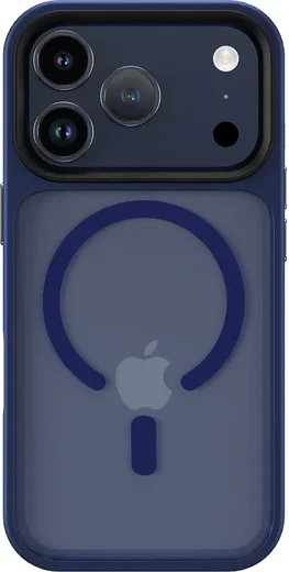 iPhone 17 Pro Hoesje met MagSafe Back Cover Matte Donker Blauw afbeelding 13