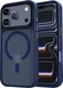 iPhone 17 Pro Hoesje met MagSafe Back Cover Matte Donker Blauw afbeelding 12