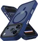 iPhone 17 Pro Hoesje met MagSafe Back Cover Matte Donker Blauw afbeelding 11