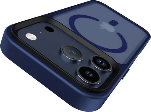 iPhone 17 Pro Hoesje met MagSafe Back Cover Matte Donker Blauw afbeelding 18