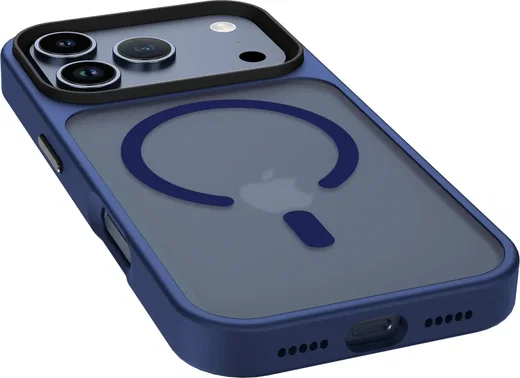 iPhone 17 Pro Hoesje met MagSafe Back Cover Matte Donker Blauw afbeelding 19