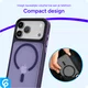 iPhone 17 Pro Hoesje met MagSafe Back Cover Matte Donker Paars afbeelding 2