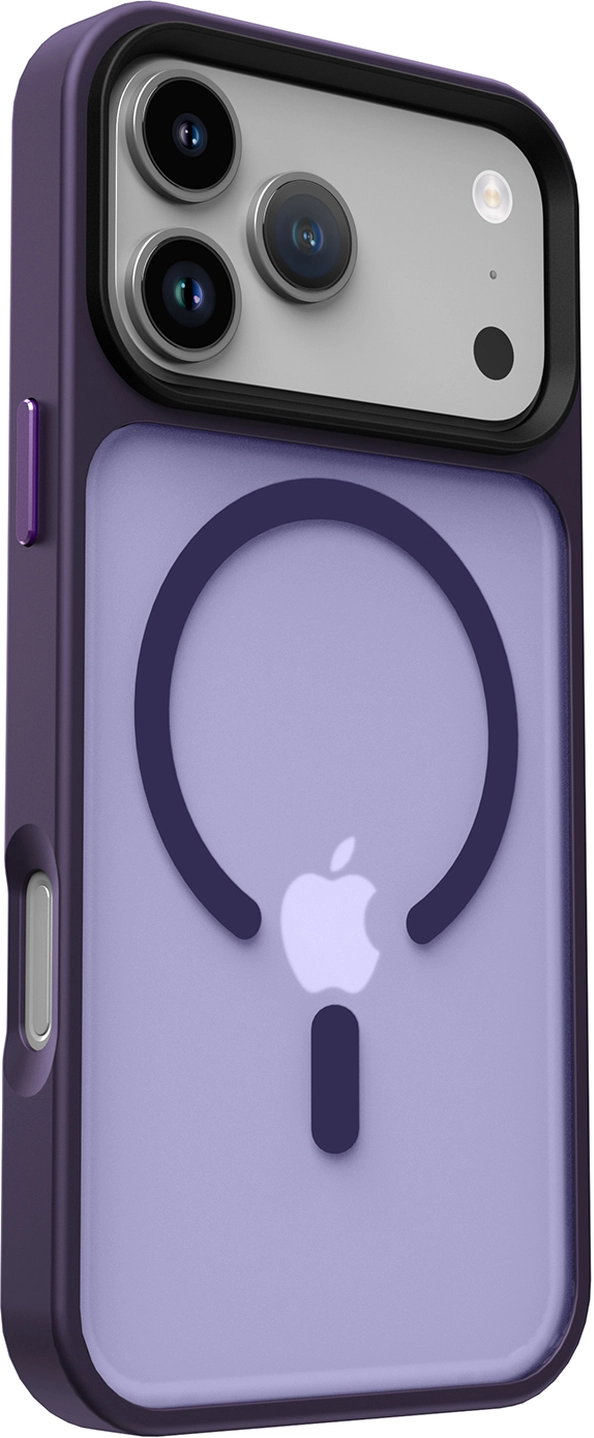 iPhone 17 Pro Hoesje met MagSafe Back Cover Matte Donker Paars afbeelding 15