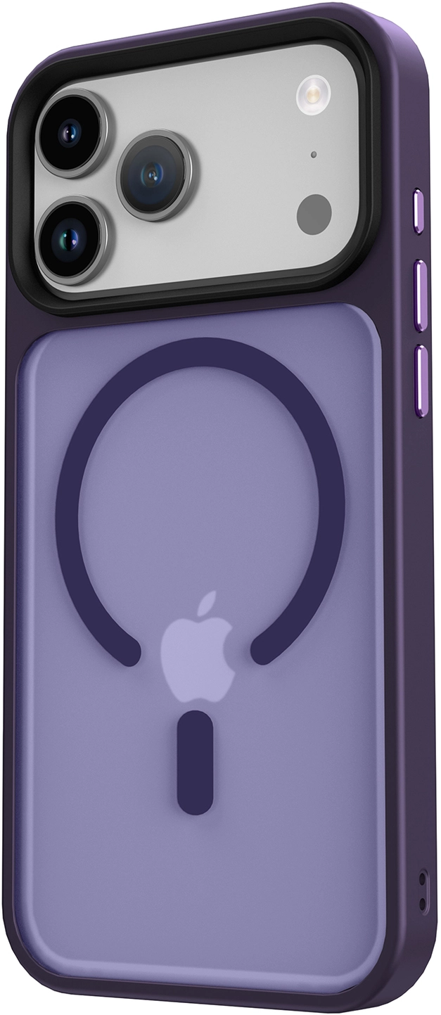 iPhone 17 Pro Hoesje met MagSafe Back Cover Matte Donker Paars afbeelding 17