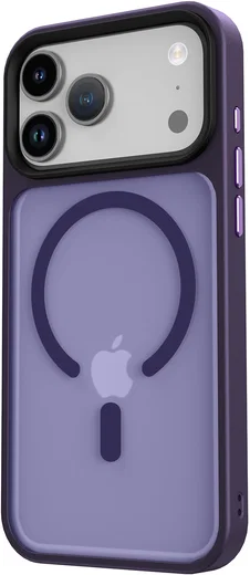 iPhone 17 Pro Hoesje met MagSafe Back Cover Matte Donker Paars afbeelding 17
