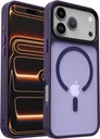 iPhone 17 Pro Hoesje met MagSafe Back Cover Matte Donker Paars