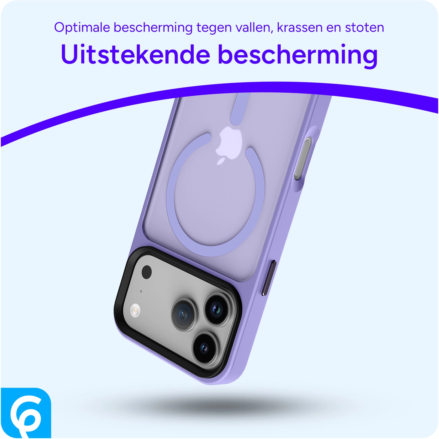 iPhone 17 Pro Hoesje met MagSafe Back Cover Matte Paars afbeelding 8