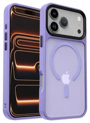 iPhone 17 Pro Hoesje met MagSafe Back Cover Matte Paars afbeelding