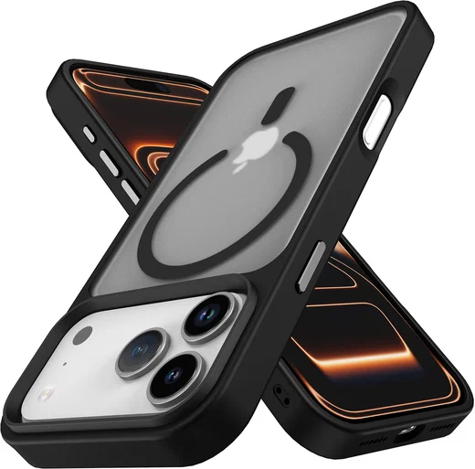 iPhone 17 Pro Hoesje met MagSafe Back Cover Matte Zwart afbeelding 15