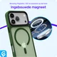 iPhone 17 Pro Hoesje met MagSafe Back Cover Matte Donker Groen afbeelding 2