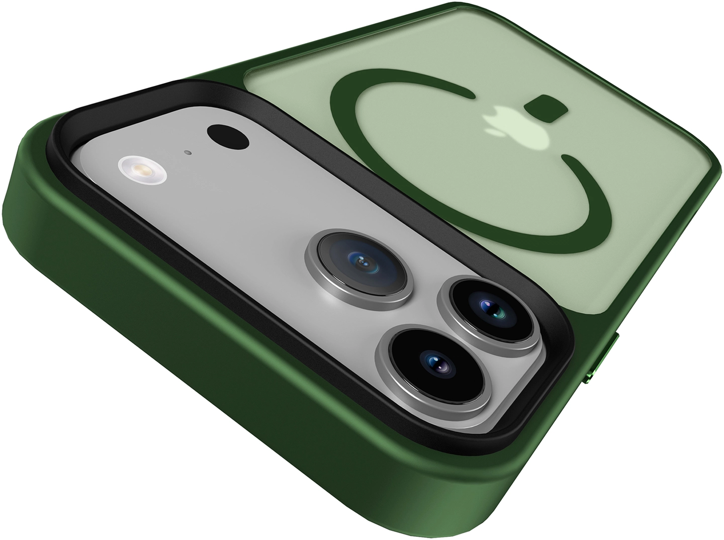 iPhone 17 Pro Hoesje met MagSafe Back Cover Matte Donker Groen afbeelding 13