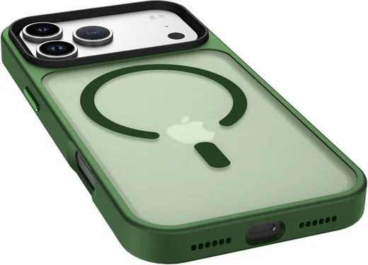 iPhone 17 Pro Hoesje met MagSafe Back Cover Matte Donker Groen afbeelding 14