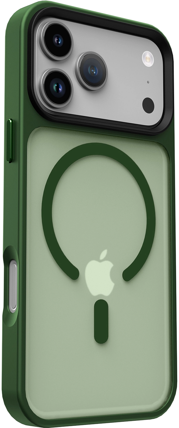 iPhone 17 Pro Hoesje met MagSafe Back Cover Matte Donker Groen afbeelding 15