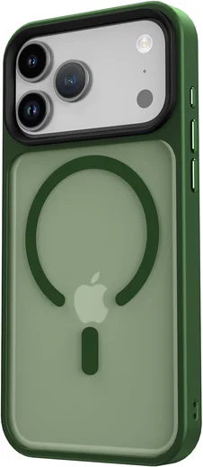 iPhone 17 Pro Hoesje met MagSafe Back Cover Matte Donker Groen afbeelding 17