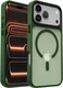 iPhone 17 Pro Hoesje met MagSafe Back Cover Matte Donker Groen