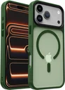 iPhone 17 Pro Hoesje met MagSafe Back Cover Matte Donker Groen