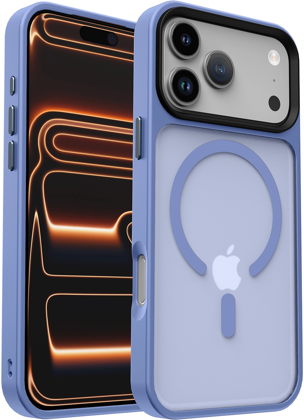 iPhone 17 Pro Hoesje met MagSafe Back Cover Matte Blauw afbeelding 1