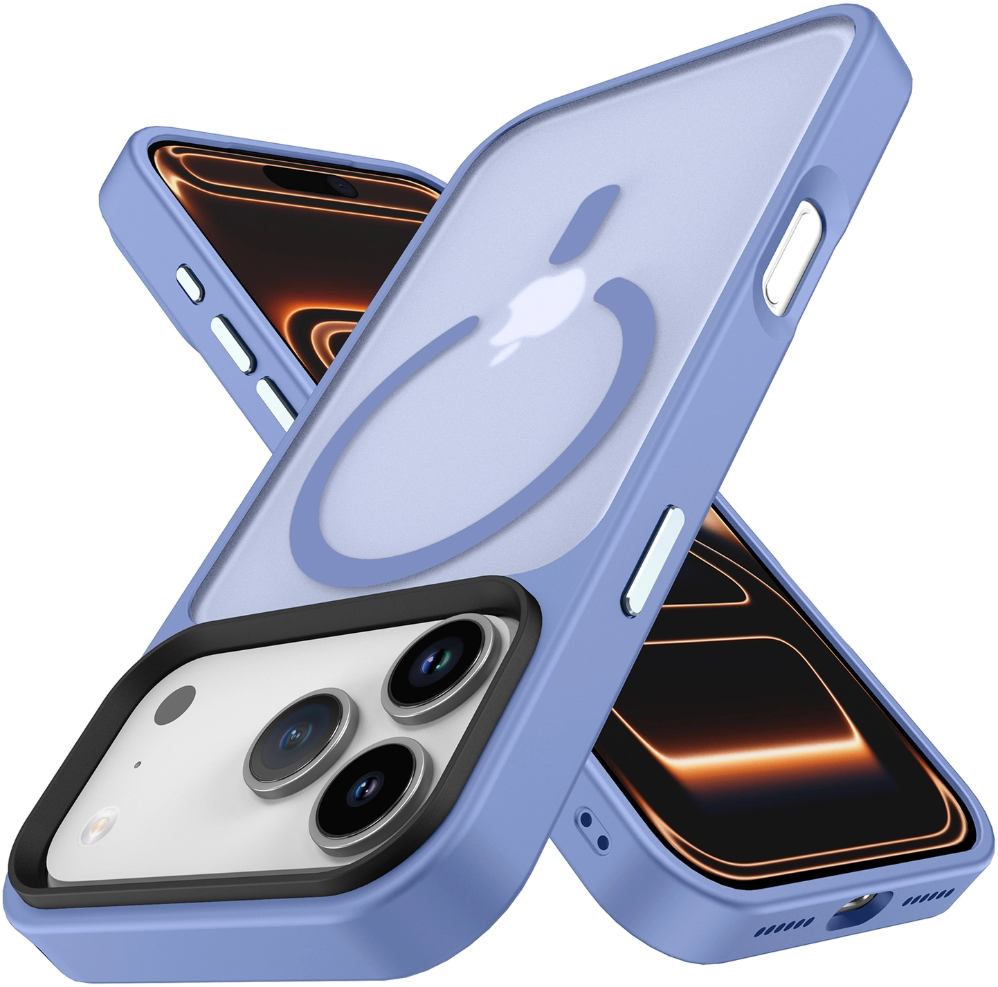 iPhone 17 Pro Hoesje met MagSafe Back Cover Matte Blauw afbeelding 11