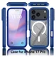 Apple iPhone 17 Pro Hoesje Full Protect 360° Cover met MagSafe Blauw afbeelding 8
